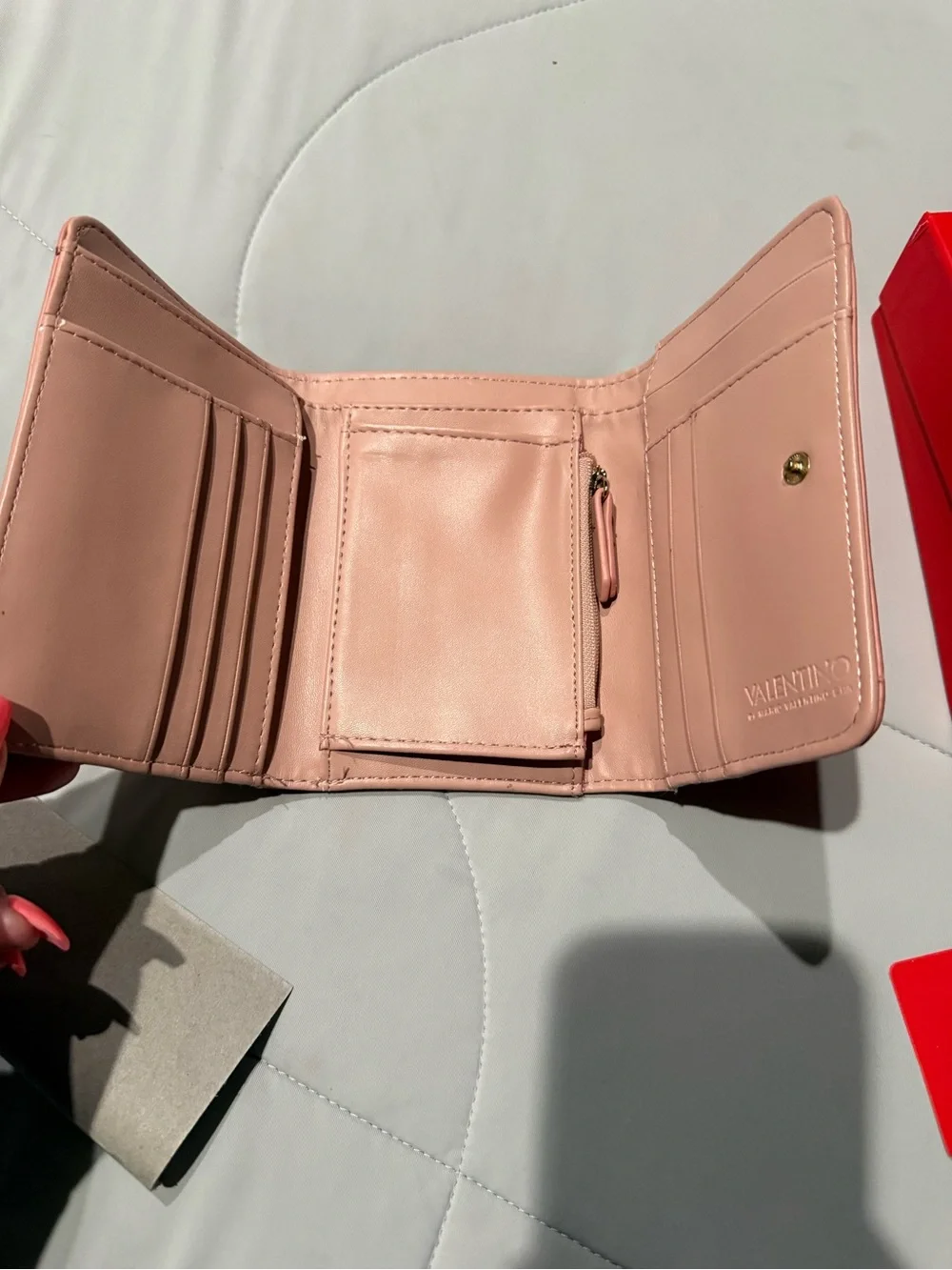 Valentino Blush Pink Leather Wallet